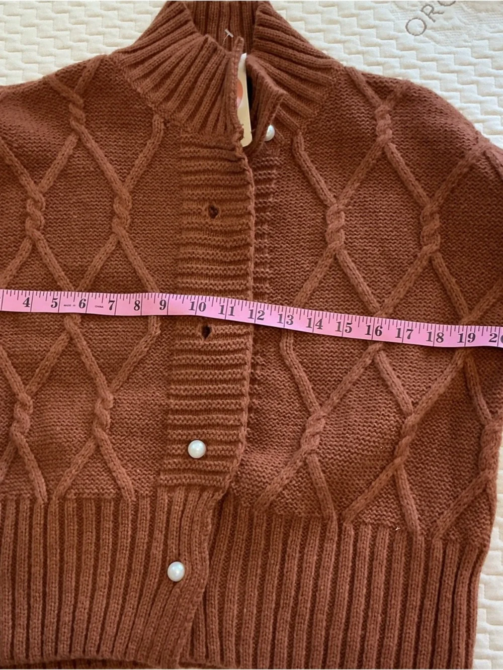 NWT Anthropologie Six Crisp Days Brown Sarria Collared Cardigan Size XS/S - Picture 6 of 8